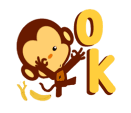 lovely monkey(1) sticker #2223449