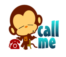 lovely monkey(1) sticker #2223451