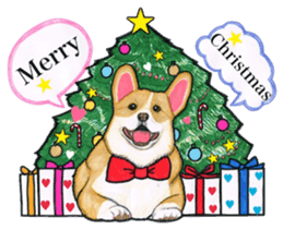 Merry Christmas Corgi sticker sticker #2224105