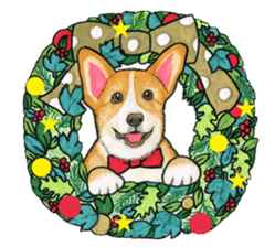 Merry Christmas Corgi sticker sticker #2224108