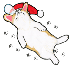 Merry Christmas Corgi sticker sticker #2224136