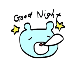 Sorry bear in hand-painted sticker #2224708