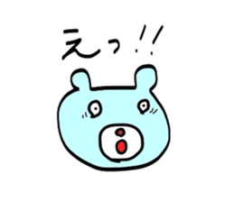 Sorry bear in hand-painted sticker #2224712