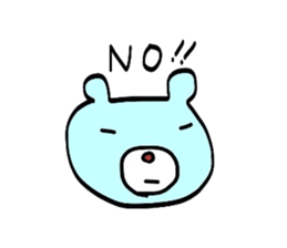 Sorry bear in hand-painted sticker #2224724