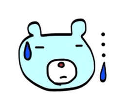 Sorry bear in hand-painted sticker #2224729