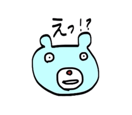 Sorry bear in hand-painted sticker #2224733