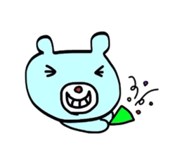 Sorry bear in hand-painted sticker #2224737