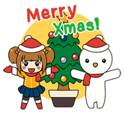 Merry Christmas with Mary & Snow sticker #2226264