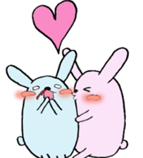 Daily life of newlyweds rabbits sticker #2226346