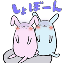 Daily life of newlyweds rabbits sticker #2226350