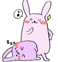 Daily life of newlyweds rabbits sticker #2226378