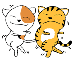 Life of two laughable cats 3 sticker #2226687