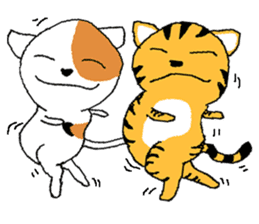 Life of two laughable cats 3 sticker #2226687