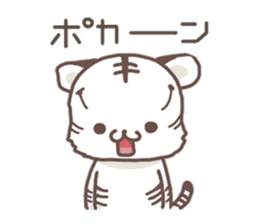 Cute White Tiger - Shiro Tora San - sticker #2226725