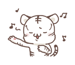 Cute White Tiger - Shiro Tora San - sticker #2226735