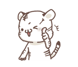 Cute White Tiger - Shiro Tora San - sticker #2226739