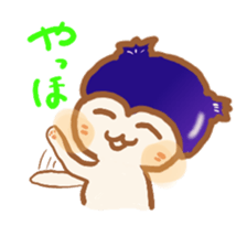 Japanese cute blueberry-dog Stickers sticker #2230528