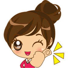 Kiku, the busy office girl sticker #2232384