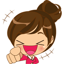 Kiku, the busy office girl sticker #2232385