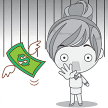 Kiku, the busy office girl sticker #2232388