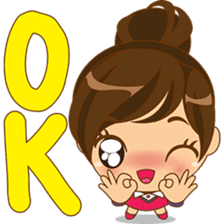 Kiku, the busy office girl sticker #2232393