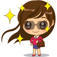 Kiku, the busy office girl sticker #2232398