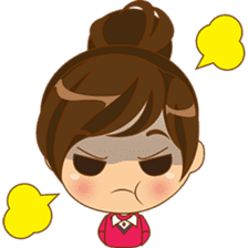 Kiku, the busy office girl sticker #2232399