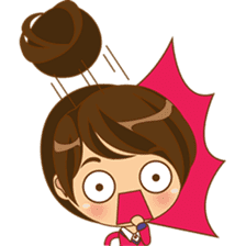 Kiku, the busy office girl sticker #2232400