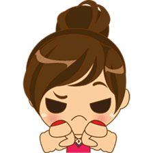 Kiku, the busy office girl sticker #2232401