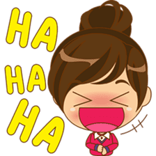 Kiku, the busy office girl sticker #2232404