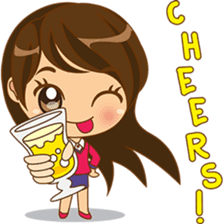 Kiku, the busy office girl sticker #2232405