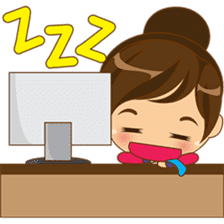 Kiku, the busy office girl sticker #2232406