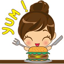 Kiku, the busy office girl sticker #2232407