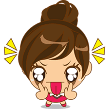 Kiku, the busy office girl sticker #2232408