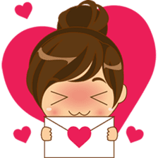 Kiku, the busy office girl sticker #2232409