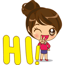 Kiku, the busy office girl sticker #2232410