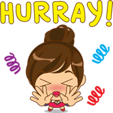 Kiku, the busy office girl sticker #2232415