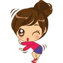 Kiku, the busy office girl sticker #2232416