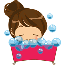 Kiku, the busy office girl sticker #2232417