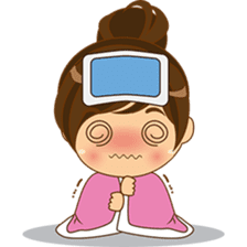 Kiku, the busy office girl sticker #2232418