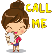 Kiku, the busy office girl sticker #2232421