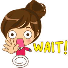 Kiku, the busy office girl sticker #2232423