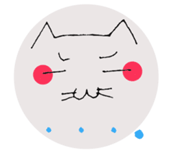 Emoticon style cat sticker #2232684
