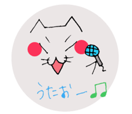 Emoticon style cat sticker #2232697