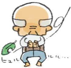 A pleasant grandfather sticker. sticker #2233468