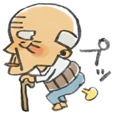 A pleasant grandfather sticker. sticker #2233483