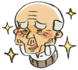 A pleasant grandfather sticker. sticker #2233493