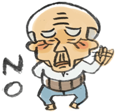 A pleasant grandfather sticker. sticker #2233496