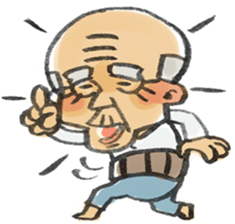 A pleasant grandfather sticker. sticker #2233497