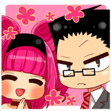 Daily life of a businessman and a girl sticker #2234583